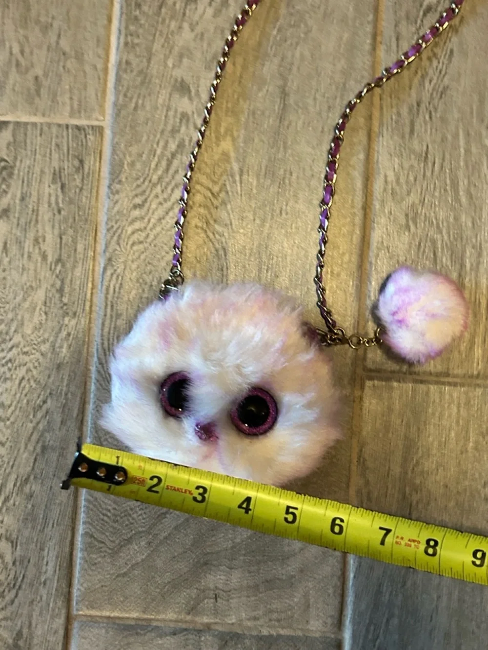 Ty Plush Light purple Fuzzy Kenya the Ostrich Crossbody Bag